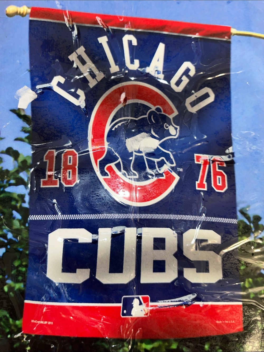 New Baseball 1876 Chicago Cubs 36” x 27” Banner flag Wrigley field Chi Town